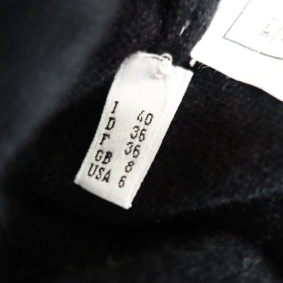 Vtg Voyage Logo Black Cashmere Sweater Vest With Long Neck Made In Italy, Sz 6 - Picture 7 of 11